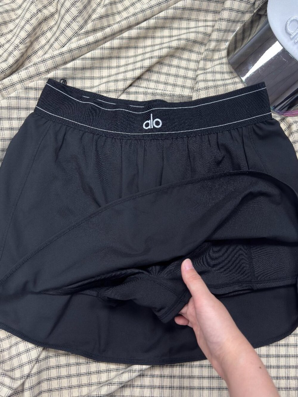 Tenniscore Chic🎾ALO Yoga Match Point Tennis Skirt Black NWT💖 - Picture 5 of 7